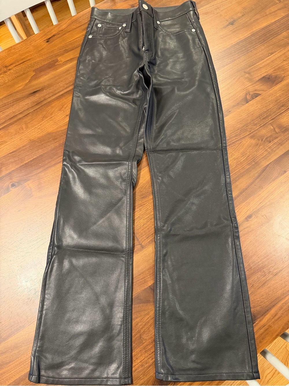 JCrew Leather (faux) jeans